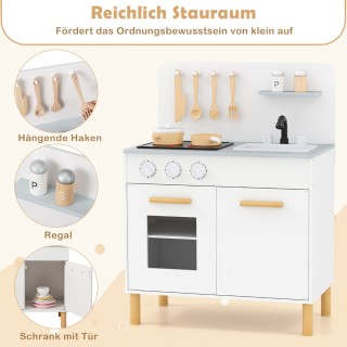 Costway Ξύλινη Παιδική Κουζίνα με Φώτα και Ήχους για Διαδραστικό Πα... Costway Ξύλινη Παιδική Κουζίνα με Φώτα και Ήχους για Διαδραστικό Πα...