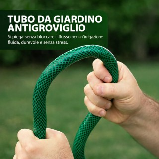 KINZO Λάστιχο κήπου 30 μέτρα, διάμετρος 14 mm, με 3 συνδέσμους και ...