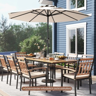 Ομπρέλα Κήπου με Ανθεκτικό Πολυεστερικό Κάλυμμα και Μεταλλικό Σκελε...