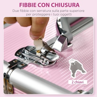 HOMCOM Επαγγελματική Βαλίτσα Καλλυντικών, Ενισχυμένο Τρόλεϊ Μακιγι... HOMCOM Επαγγελματική Βαλίτσα Καλλυντικών, Ενισχυμένο Τρόλεϊ Μακιγι...