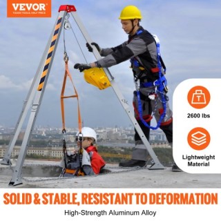VEVOR Κιτ Τρίποδα Περιορισμένου Χώρου, Βίντσι 2600 lbs, 8 Πόδια, 98...