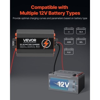 VEVOR Φορτιστής Μπαταρίας 12V 60A 750W για Μολύβδου-Οξέος Λιθίου AG...