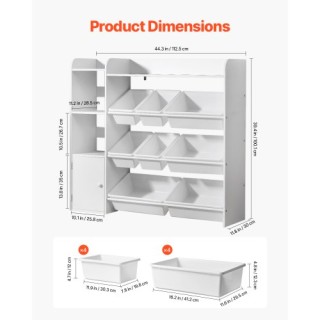 VEVOR Παιδικό Ράφι Αποθήκευσης και Βιβλιοθήκη με 8 Πλαστικούς Κάδου... VEVOR Παιδικό Ράφι Αποθήκευσης και Βιβλιοθήκη με 8 Πλαστικούς Κάδου...