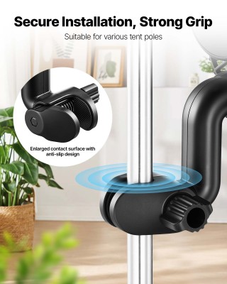 VEVOR Ανεμιστήρας Φυτών Επαναφορτιζόμενος με USB, 9 Ταχύτητες, Περι...