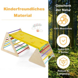 Costway Σετ Αναρρίχησης 3 σε 1 για Παιδιά με Διπλής Όψης Ράμπα και ...