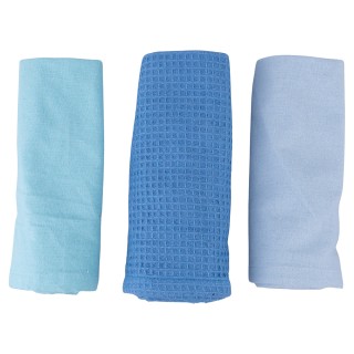 Villa dEste Home Σετ 3 Βαμβακερών Πανιών με Καλάθι Αποχρώσεις του Ω...