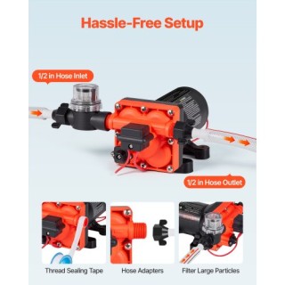 VEVOR Αντλία Νερού RV 12V DC, 5 GPM, Αυτοεκκινήσιμη, 70 PSI για RV/... VEVOR Αντλία Νερού RV 12V DC, 5 GPM, Αυτοεκκινήσιμη, 70 PSI για RV/...