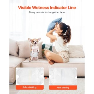 VEVOR Πολύ Απορροφητικές Πάνες για Αρσενικούς Σκύλους XS 144 τεμάχι...