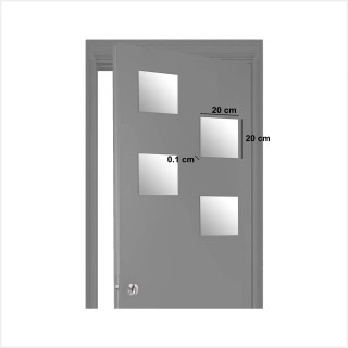 5FIVE Simply smart Σετ 4 Αυτοκόλλητων Καθρεπτών 20x20cm 121120A 5FIVE Simply smart Σετ 4 Αυτοκόλλητων Καθρεπτών 20x20cm 121120A