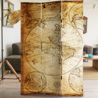 BAKAJI Παραβάν 3 Πάνελ με Εκτύπωση Μπρος-Πίσω Αρχαίος Χάρτης Κόσμο... BAKAJI Παραβάν 3 Πάνελ με Εκτύπωση Μπρος-Πίσω Αρχαίος Χάρτης Κόσμο...