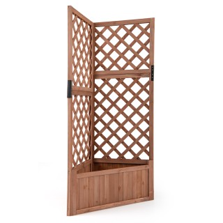 Costway Γωνιακή Ζαρντινιέρα με Πλέγμα Αναρρίχησης και Οπές Αποστράγ... Costway Γωνιακή Ζαρντινιέρα με Πλέγμα Αναρρίχησης και Οπές Αποστράγ...