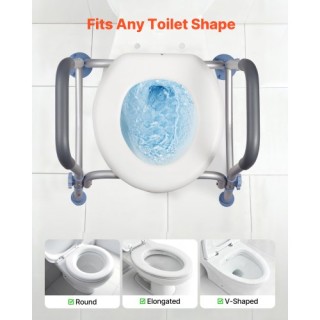 VEVOR Ανυψωμένο Καθιστικό Τουαλέτας με Χερούλια, Ρυθμιζόμενο Ύψος -...