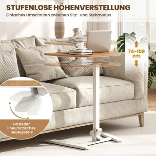 Costway Ρυθμιζόμενο Τραπέζι με 90° Κλίση και Ρόδες JV12725NA