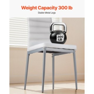 VEVOR Σετ 6 Μοντέρνες Καρέκλες Τραπεζαρίας με Μαξιλάρι & Μεταλλικά ...