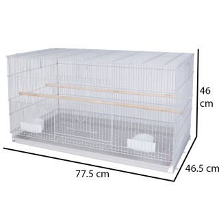 BAKAJI Γκρι Κλουβί Πουλιών για Πτηνά Παπαγάλους 2 Ταΐστρες 77.5x46... BAKAJI Γκρι Κλουβί Πουλιών για Πτηνά Παπαγάλους 2 Ταΐστρες 77.5x46...