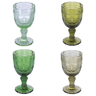 Villa dEste Home Σετ 4 Ποτηριών 265 ml σε Διαφανές Γυαλί με Αραβικό...