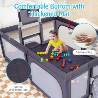 Costway Πτυσσόμενο Παιδικό Πάρκο με Μπασκέτα και Ποδοσφαιρικό Τέρμα...