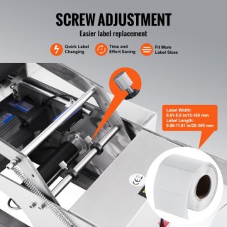 VEVOR  Μηχάνημα Ετικετοποίησης Φιαλών MT-50, Ημιαυτόματο, ρυθμιζόμε...