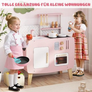 Costway Ροζ Ξύλινη Παιδική Κουζίνα με Σκεύη & Νεροχύτη 73,5 x 58 x ... Costway Ροζ Ξύλινη Παιδική Κουζίνα με Σκεύη & Νεροχύτη 73,5 x 58 x ...