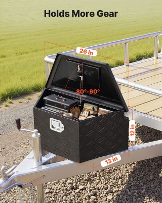 VEVOR Κουτί Εργαλείων Τρέιλερ Αλουμινίου 660x330x305 mm, Ανθεκτικό ...