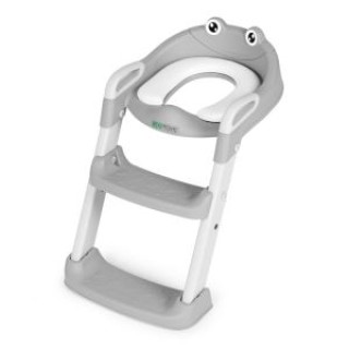 ECOTOYS Μειωτήρας τουαλέτας  με Σκάλες και Σκαλοπάτι Γκρι PP8001-Grey