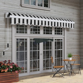 Outsunny Τέντα Παρασόλι για Εξωτερικό Χώρο Επεκτάσιμη από Αλουμίνιο...