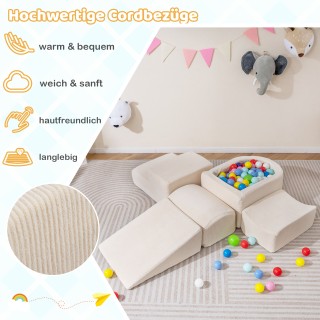 Costway Σετ 5 Τεμαχίων Αφρώδη Οικοδομικά Μπλοκ με Λακκούβα Μπάλας &...