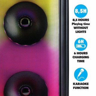 BAKAJI Ηχείο Bluetooth με Μικρόφωνο και Φωτισμό Bluetooth Aux και ... BAKAJI Ηχείο Bluetooth με Μικρόφωνο και Φωτισμό Bluetooth Aux και ...