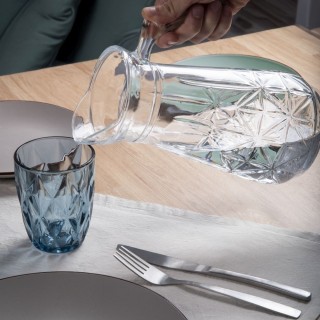 Galileo Καράφα 17 L από γυαλί με διακόσμηση ρόμβους Sibilla 5919184