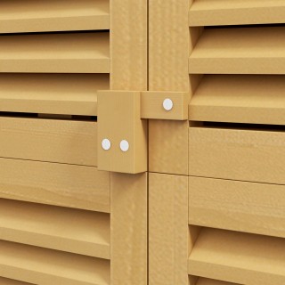 Outsunny Ξύλινη Αποθήκη Κήπου με 4 Ράφια και Περσίδα 87x46.5x160 cm...