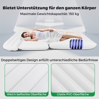 Costway  Ευρύχωρο Φουσκωτό Στρώμα Ταξιδίου 190 x 130 x 15 cm AK10003MB