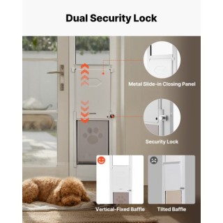 VEVOR Πόρτα Κατοικίδιου για Συρόμενη Γυάλινη Πόρτα, Ρυθμιζόμενο Ύψο...