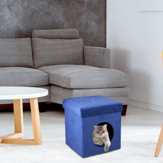 BAKAJI Σπιτάκι Γάτας Μαλακό Πολυεστέρας 34x36cm Ζαφειρένιο Μπλε Πτυ... BAKAJI Σπιτάκι Γάτας Μαλακό Πολυεστέρας 34x36cm Ζαφειρένιο Μπλε Πτυ...