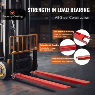 Επεκτάσεις Πιρουνιών VEVOR 82, Ανθεκτικός Χάλυβας, 1 Ζεύγος, Κόκκιν...