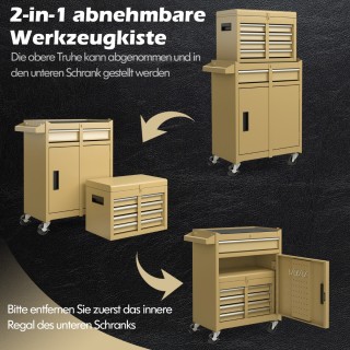 Costway Δίδυμο Εργαλειοφόρο με Ρυθμιζόμενο Ράφι & 8 Θήκες, Κίτρινο,... Costway Δίδυμο Εργαλειοφόρο με Ρυθμιζόμενο Ράφι & 8 Θήκες, Κίτρινο,...