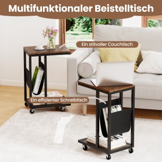 Τραπεζάκι Σαλονιού με Ρόδες και Μεταλλική Βάση 40 x 28 x 59 cm Σκού... Τραπεζάκι Σαλονιού με Ρόδες και Μεταλλική Βάση 40 x 28 x 59 cm Σκού...