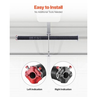 VEVOR Ζεύγος Ελατηρίων Συστροφής Γκαραζόπορτας 0.225 x 2 x 24 ίντσε...