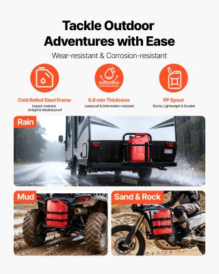 VEVOR Καναπές Καυσίμου 20L με Στόμιο & Άνετη Χειρολαβή, Κόκκινος JS...