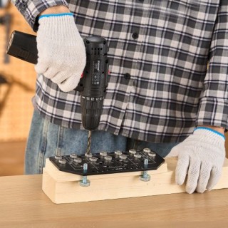 VEVOR Δίδυμο Εργαλείο Ρυθμιζόμενης Διάτρησης Ραφιών & Μεντεσέδων Αλ...