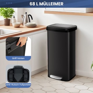 Costway Μαύρος Κουζίνας Κάδος Απορριμμάτων 68L με Αθόρυβο Κλείσιμο ... Costway Μαύρος Κουζίνας Κάδος Απορριμμάτων 68L με Αθόρυβο Κλείσιμο ...