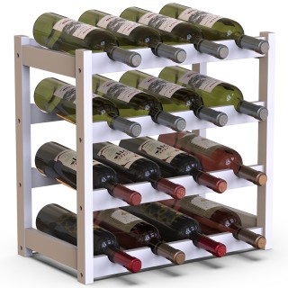 BAKAJI Λευκή Μπαμπού Κάβα Κρασιών με 16 Θέσεις για Μπουκάλια Ποτών... BAKAJI Λευκή Μπαμπού Κάβα Κρασιών με 16 Θέσεις για Μπουκάλια Ποτών...