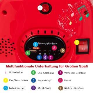 Costway  Παιδικό Αυτοκινητάκι Συγκρουόμενο 6V με LED Φώτα, Μουσική ...