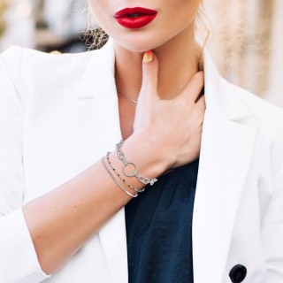 So Charm Σετ 3 Βραχιόλια διακοσμημένα με Κρύσταλλα Swarovski, Ασημί... So Charm Σετ 3 Βραχιόλια διακοσμημένα με Κρύσταλλα Swarovski, Ασημί...