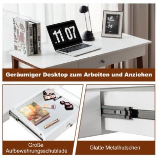 Costway Πολυλειτουργικό Τραπέζι με Λευκή Επιφάνεια και Πόδια από Κ... Costway Πολυλειτουργικό Τραπέζι με Λευκή Επιφάνεια και Πόδια από Κ...