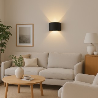 BAKAJI Σετ 2 Απλίκες Τοίχου 4 Led Μαύρο Θερμό Λευκό Φως 12x8x3cm 02... BAKAJI Σετ 2 Απλίκες Τοίχου 4 Led Μαύρο Θερμό Λευκό Φως 12x8x3cm 02...