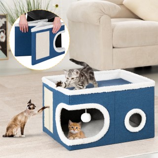 BAKAJI Σπίτι Γάτας Κύβος Μπλε Ονυχοδρόμιο Κατοικίδια Ζώα 58x42x33 ε... BAKAJI Σπίτι Γάτας Κύβος Μπλε Ονυχοδρόμιο Κατοικίδια Ζώα 58x42x33 ε...