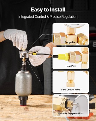 VEVOR Κιτ Αζώτου και Υδραυλικών Δοκιμών 0-1420 PSI/0-100 Bar YYCSTJ...