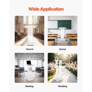 VEVOR Φορητό Βήμα Ομιλητή 43 από Ακρυλικό της VEVOR JT1CGKYKL43IH7S...