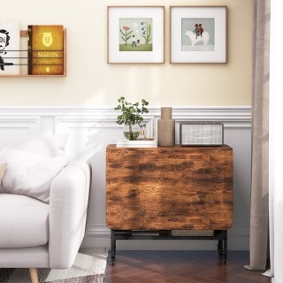 HOMCOM Πτυσσόμενο Τραπέζι με 6 Ρόδες και Ράφι Βιομηχανικού Στυλ από... HOMCOM Πτυσσόμενο Τραπέζι με 6 Ρόδες και Ράφι Βιομηχανικού Στυλ από...