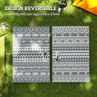 Outsunny Αναστρέψιμο Εξωτερικό Χαλί με Γεωμετρικό Σχέδιο και Συμπερ... Outsunny Αναστρέψιμο Εξωτερικό Χαλί με Γεωμετρικό Σχέδιο και Συμπερ...